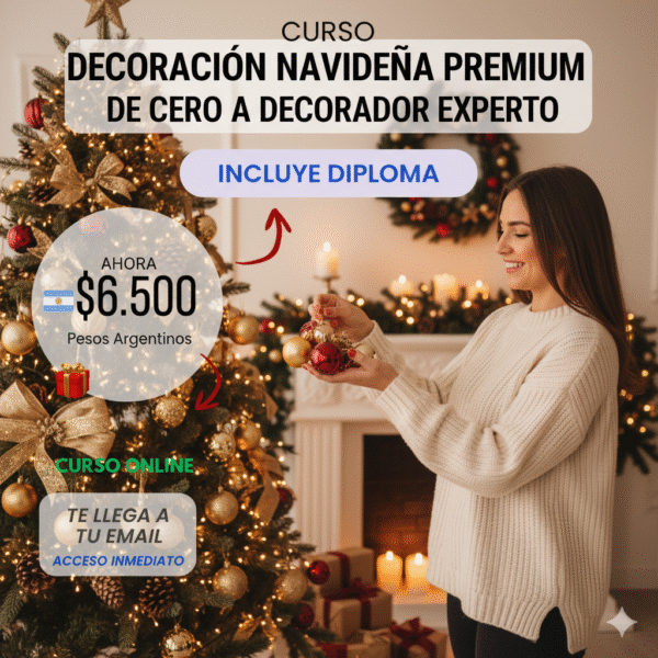 Decoración Navideña Premium: De Cero a Decorador Experto.