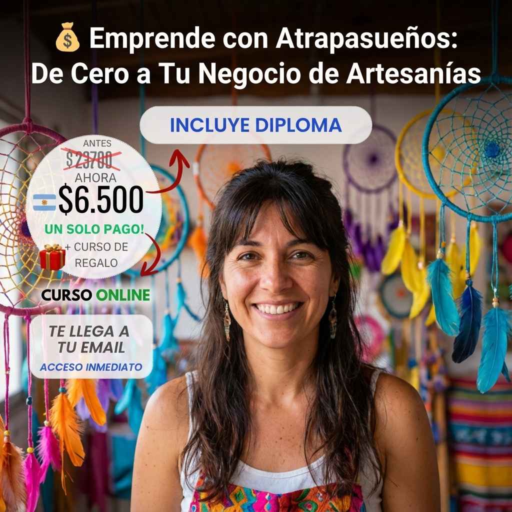 💰 Emprende con Atrapasueños: De Cero a Tu Negocio de Artesanías