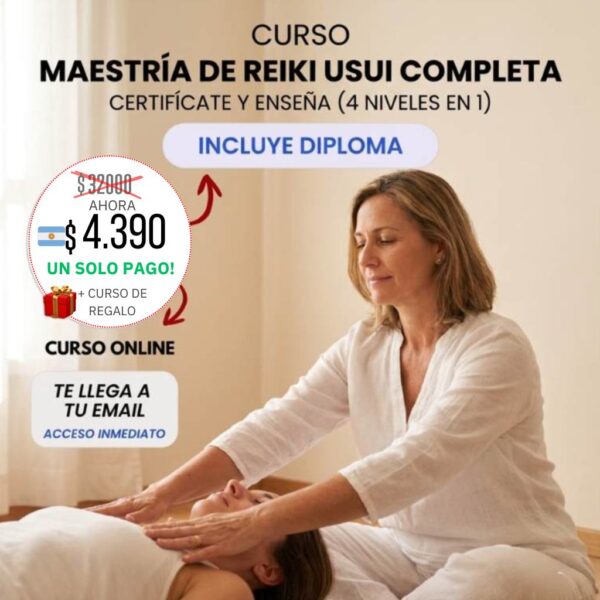 Maestría de Reiki Usui Completa: Certifícate y Enseña (4 Niveles en 1)
