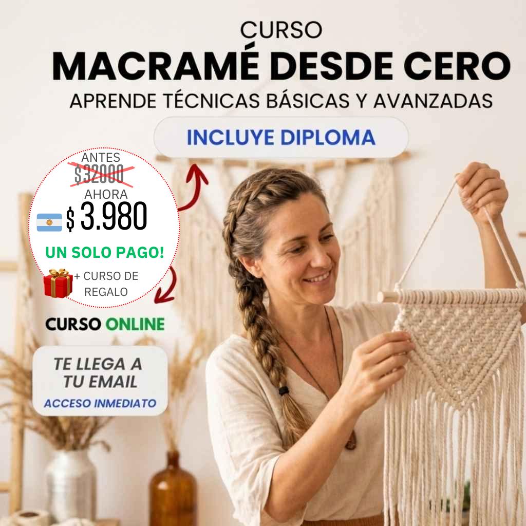 Curso: Aprende Macramé desde Cero: Decoración y Artesanía
